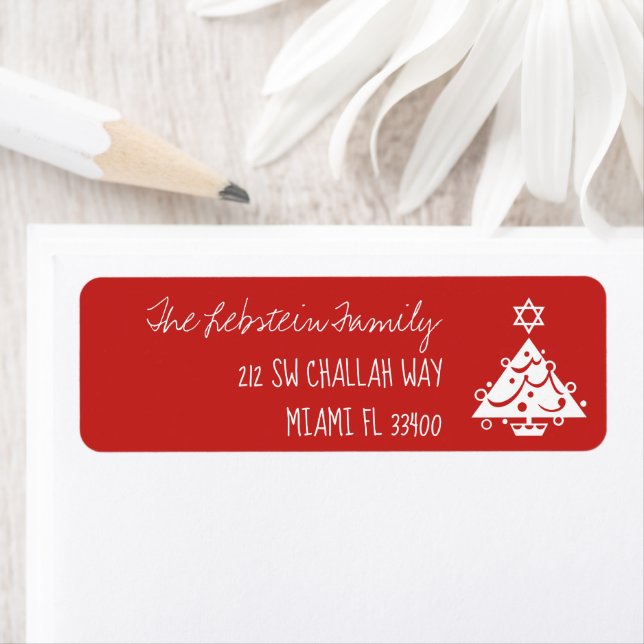 Any Colour Christmas + Hanukkah Tree + Chalk | Red (Insitu)