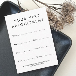 Any colour custom logo vertical appointment cards
