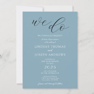 Any Colour Elegant Modern Simple Wedding Invitatio Invitation
