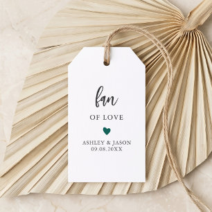 Any Colour Fan of Love, Hand Fan Favour, Wedding Gift Tags