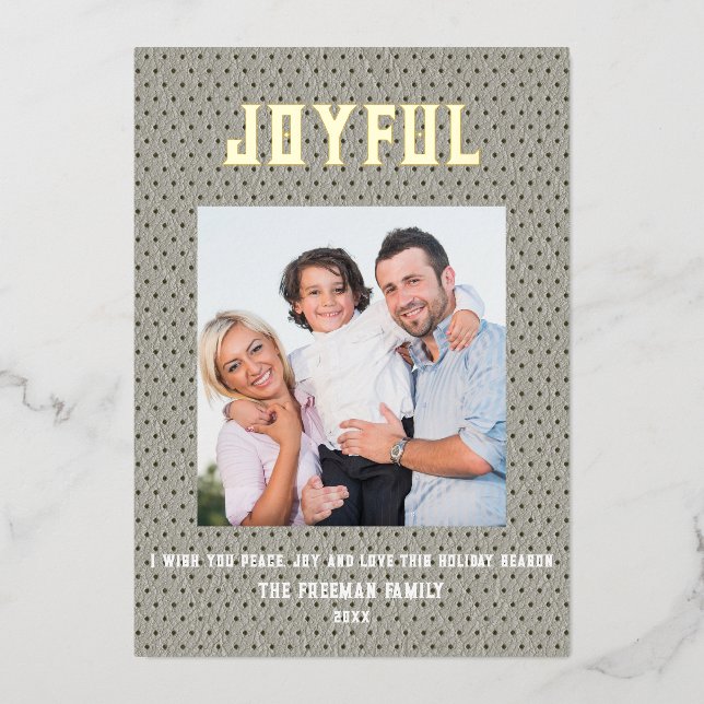 Any Colour Faux Lather Minimal Christmas (Front)