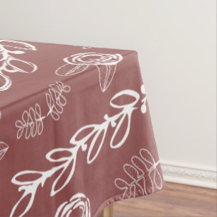 Any Colour Floral Garland Swirl Cotton Tablecloth