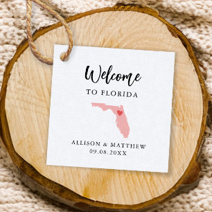 Any Colour Florida Wedding Welcome Bag Favour Tags