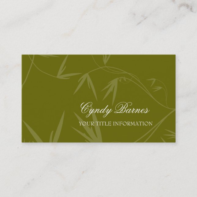 Any Colour Flower Pattern Business Card (Front)