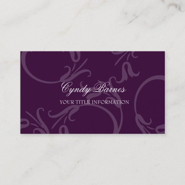 Any Colour Flower Pattern Business Card (Front)