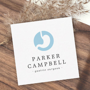 Any colour gastric logo modern minimalist square business card