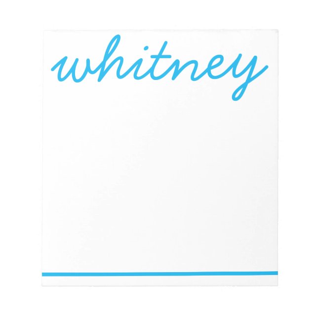 Any Colour - Handwritten Name Personalised Notepad (Front)