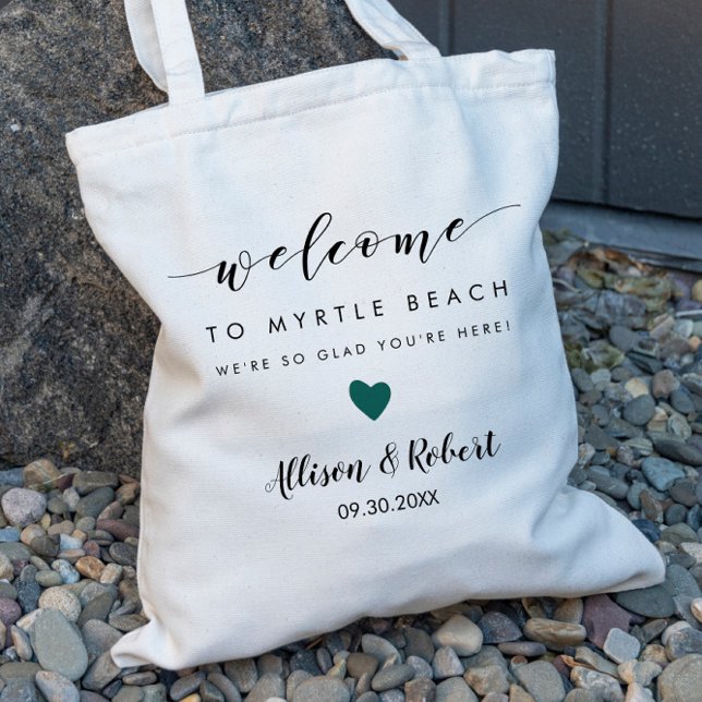 Any Colour Heart Destination Wedding Welcome Bag, Tote Bag (Creator Uploaded)