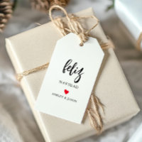 Any Colour Heart Feliz Navidad, Minimalist Modern