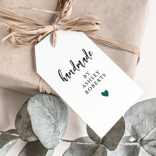 Any Colour Heart Handmade Tags, Custom Craft Shop Gift Tags