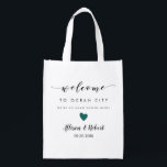 Any Colour Heart Wedding Welcome Tote Bag<br><div class="desc">Fill these fun reusable bags with your favourite treats to help make your guests' stay more enjoyable. To change heart colour,  click personalise and then "edit using the design tool." Select the heart,  then use the tools to make the changes.</div>