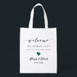 Any Colour Heart Wedding Welcome Tote Bag<br><div class="desc">Fill these fun reusable bags with your favourite treats to help make your guests' stay more enjoyable. To change heart colour,  click personalise and then "edit using the design tool." Select the heart,  then use the tools to make the changes.</div>