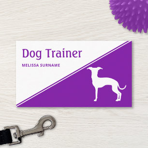Any Colour Italian Greyhound Dog Trainer Business Card