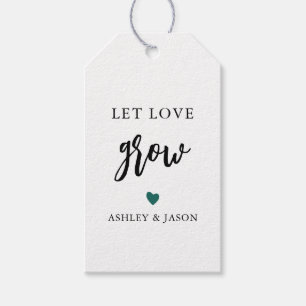 Any Colour Let Love Grow, Plant Gift Tag, Wedding Gift Tags