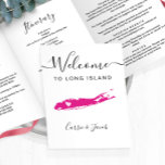 Any Colour Long Island Wedding Welcome Itinerary Tri-Fold Programme<br><div class="desc">Welcome guests to your wedding with this tri-fold card. There is plenty of room to include your itinerary, restaurant suggestions, things to do, and contact info. There is space for a photo on the back of the card. All text may be customised, including the heading. You may edit the colours...</div>