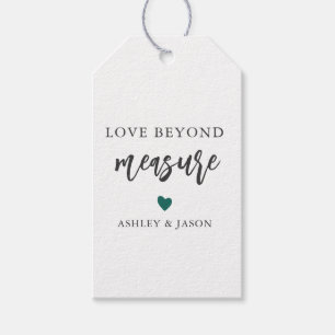 Any Colour Love Beyond Measure Gift Tag, Wedding Gift Tags