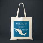 Any Colour Mexico Wedding Welcome Bag Tote<br><div class="desc">Wedding weekend welcome gift bag for out of town guests to your wedding,  featuring image of Mexico,  with gold heart.  Fill tote with your favourite goodies.  You can change the background to match your wedding colour.</div>