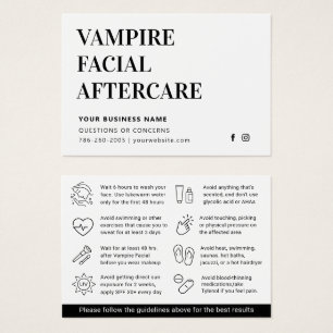 Any Colour Microneedling Aftercare Instruction Car