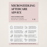 Any Colour Microneedling Aftercare Instruction Car