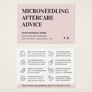 Any Colour Microneedling Aftercare Instruction Car