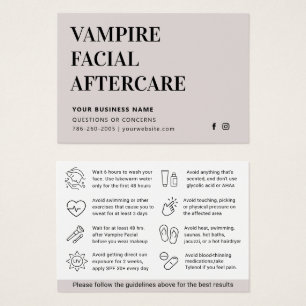 Any Colour Microneedling Aftercare Instruction Car