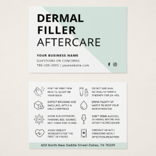 Any Colour Modern Dermal Filler Aftercare Card