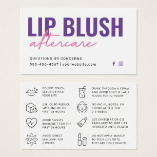 Any Colour Modern Purple Lip Blush Tattoo Aftercar