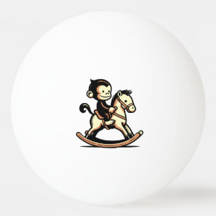 Any Colour Monkey On Rocking Horse Ping Pong Ball