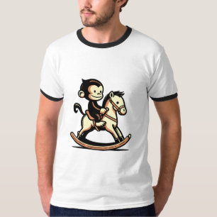 Any Colour Monkey On Rocking Horse T-Shirt