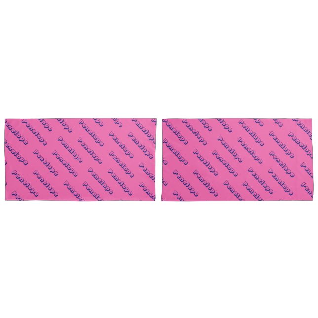 Any Colour Name Collage Custom Script Repeating Pillowcase (Front-Set)