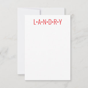 Any Colour - Name Dots Personalised Flat Note Card