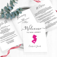 Any Colour New Jersey Wedding Welcome Itinerary