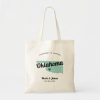 Any Colour Oklahoma Map Wedding Welcome Bag,