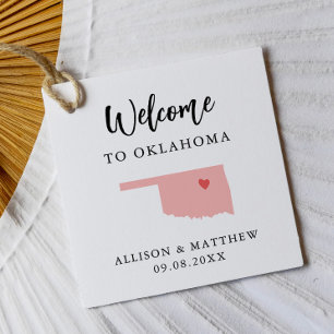 Any Colour Oklahoma Wedding Welcome Bag Favour Tags