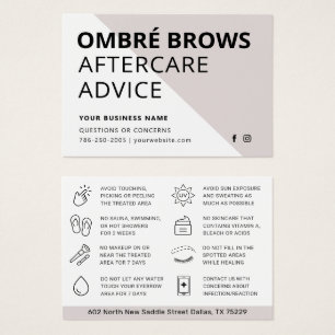 Any Colour Ombre Powder Brows Aftercare Card