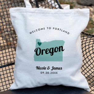Any Colour Oregon Map Wedding Welcome Bag Tote,
