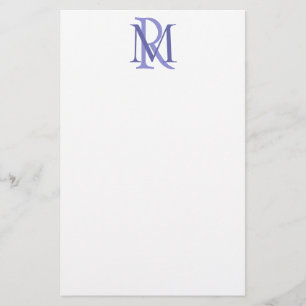 Any Colour Overlapping Initials Monogram Stationer
