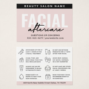Any Colour Pastel Facial Aftercare Instruction Car
