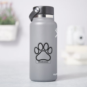 Any Colour Paw Print Outline Monogram Laptop