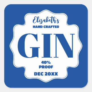 Any Colour Personalised Gin Sticker