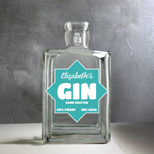 Any Colour Personalised Gin Sticker
