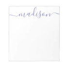 Any Colour - Personalised Script Name Notepad