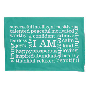 Any Colour Positive Self Image Daily Affirmations Pillowcase