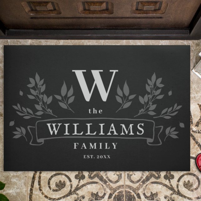 Any Colour | Rustic Family Name Monogram Doormat (Creator Uploaded)