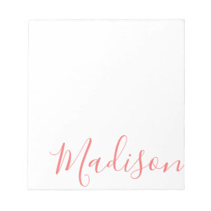 Any Colour - Script Name Personalised Notepad