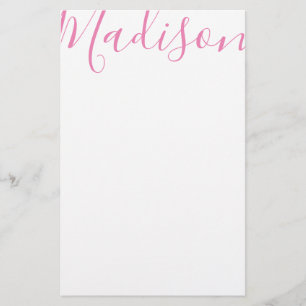 Any Colour - Script Name Personalised Stationery