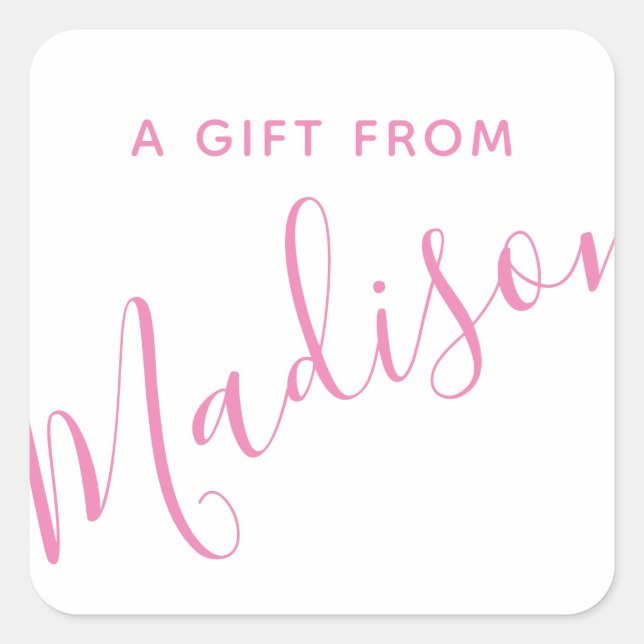 Any Colour - Script Name Personalised Stickers (Front)