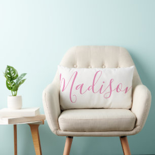 Any Colour - Script Name Personalised Throw Pillow