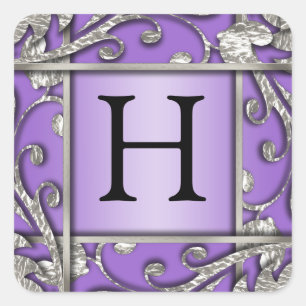 Any Colour Silver Lattice Monogram Envelope Seal