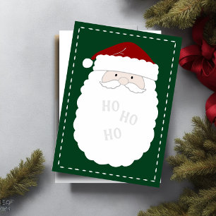 Any Colour Simple Santa Holiday Greeting Card